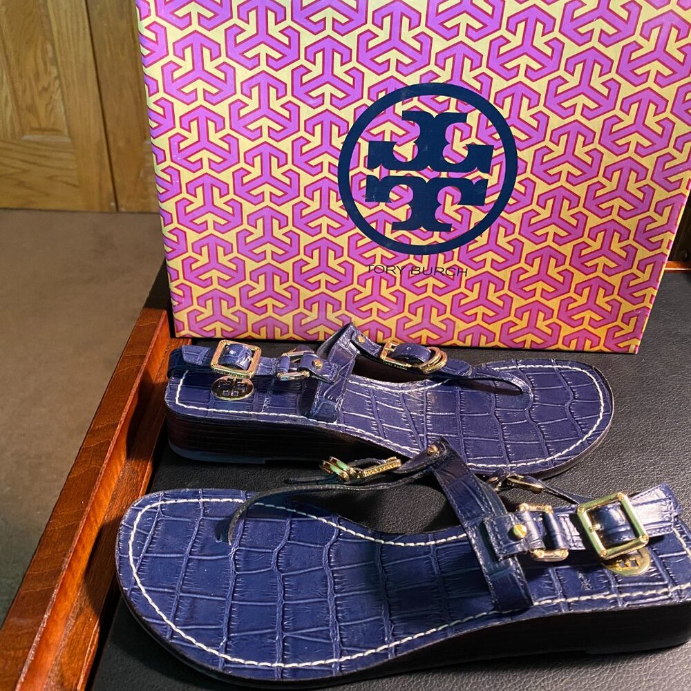 Tory Burch Trent Wedge-Shiny America Sandal
